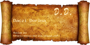 Daczi Dorina névjegykártya