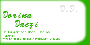 dorina daczi business card